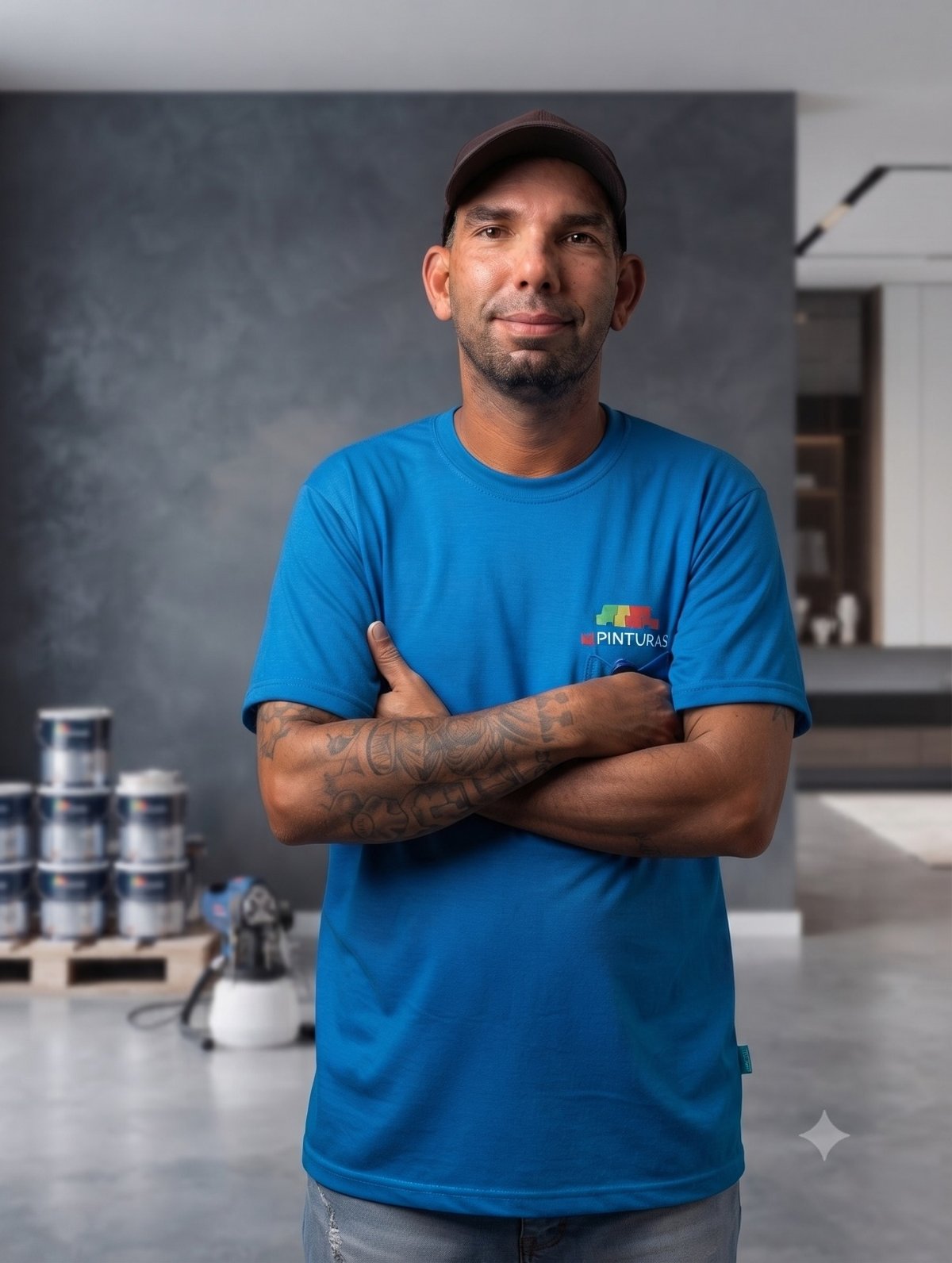 Profissional da equipe MG Pinturas
